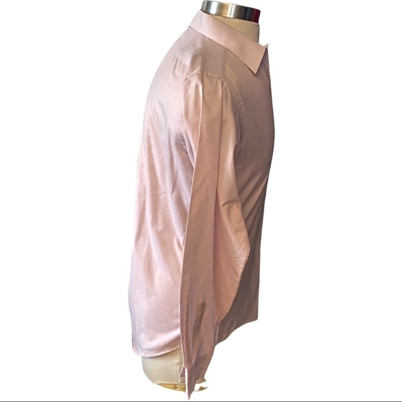 Lucasini Paris Light Pink w/ Dark Pink Stripes LS Button Front Oxford Shirt 15 - Picture 6 of 9